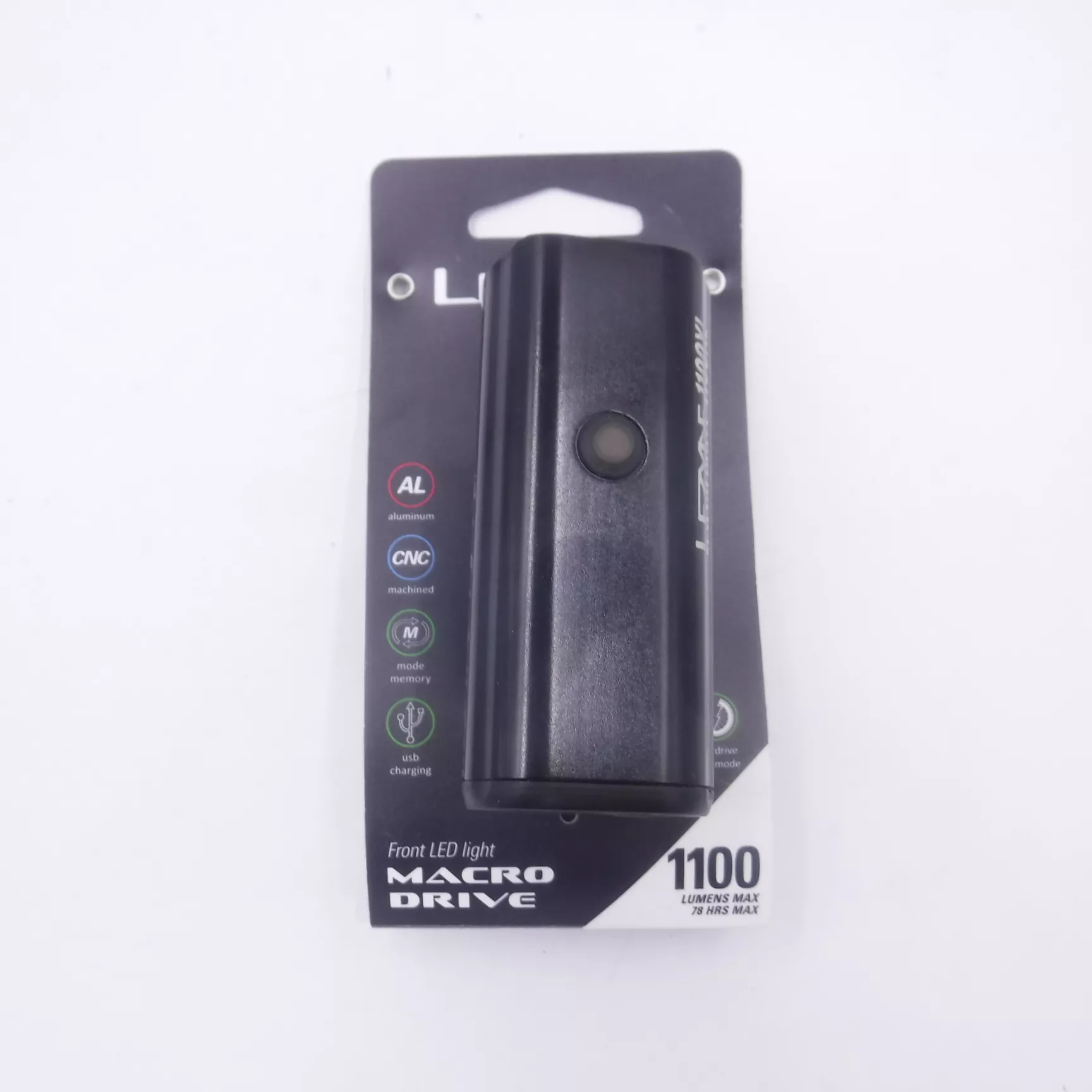 Lezyne Macro Drive 1100XL Front LED Bicycle Light Rechargeable 78hrs Max