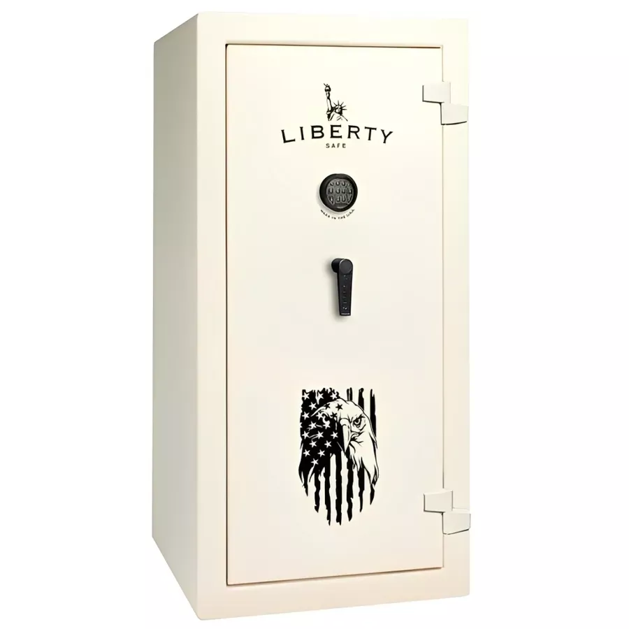 Liberty Safe Centurion 24 Gun Safe with SecuRam TopLit Electronic Lock - White