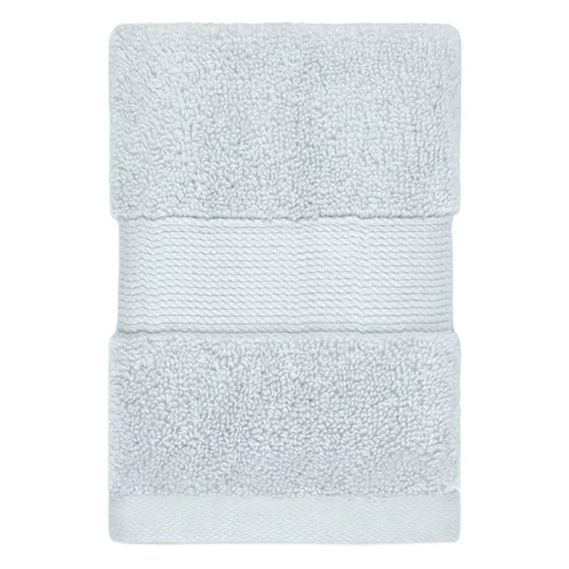 Light Blue Egyptian Cotton Washcloth, 13"