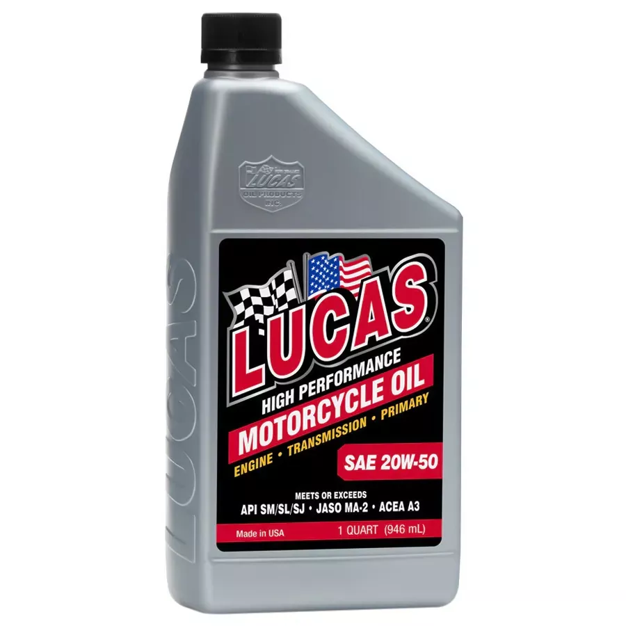 Lucas Oil High Performance Motorcycle Oil - 20W 50