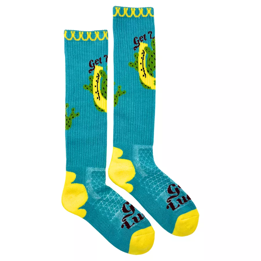 Lucky Chuck Women's Get Lucky Performance Boot Socks - Aqua - One Size Fits Most