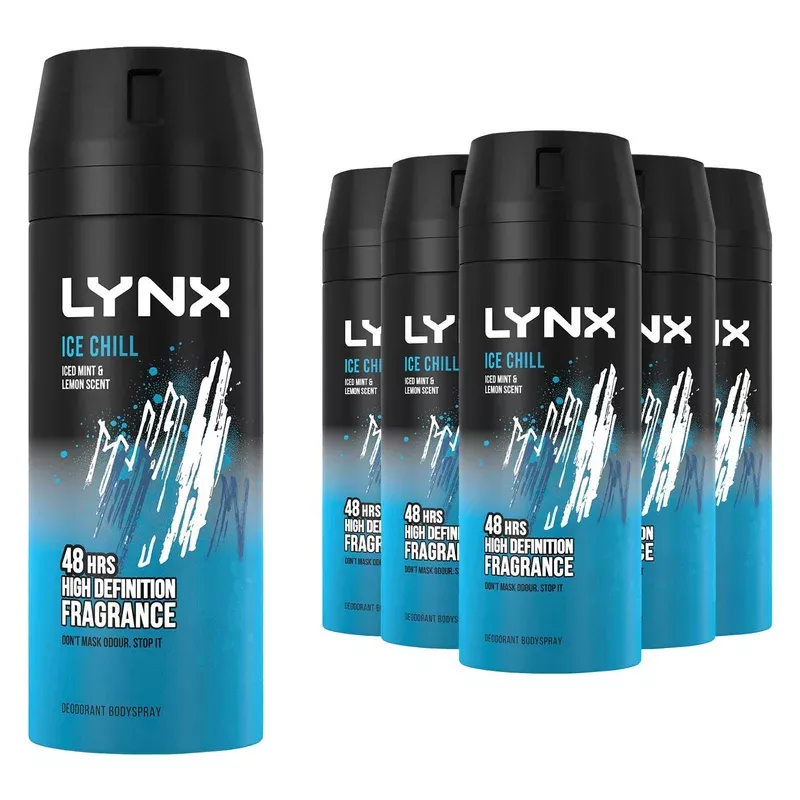 Lynx Ice Chill Body Spray 48h High Definition Iced Mint & Lemon 150ml