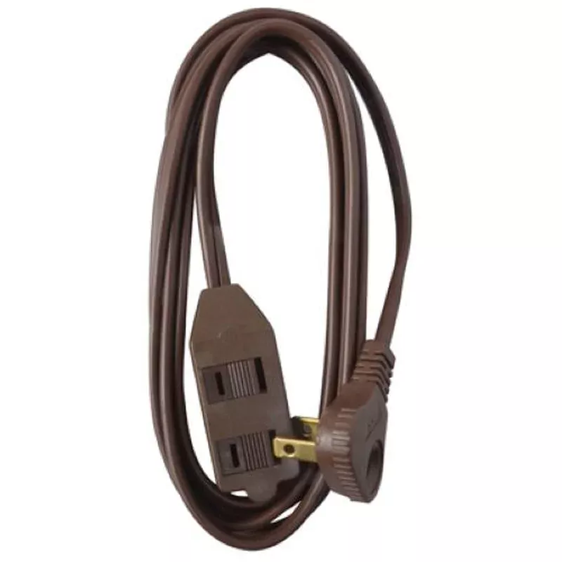 Master Electrician 09409ME 11′ 16/2 SPT-2 Brown Vinyl Low Profile Cube Tap Extension Cord – Quantity of 6