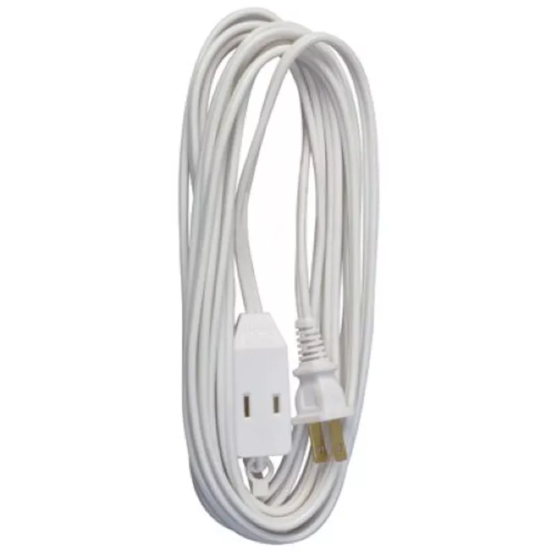 Master Electrician 09415ME 20′ Foot 16/2 SPT-2 White Vinyl Cube Tap Extension Cord – Quantity of 3