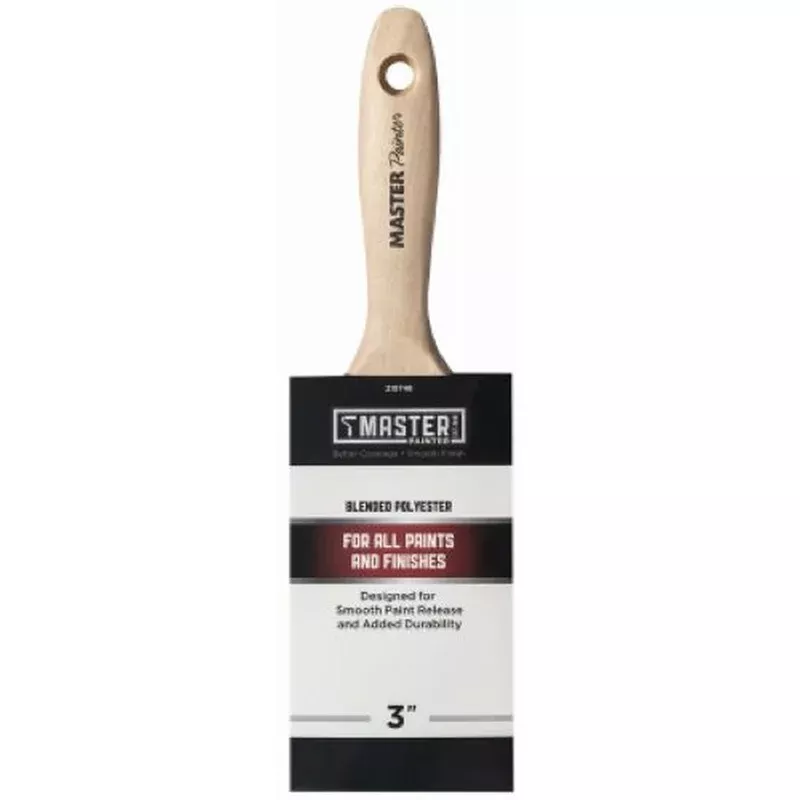 Master Painter 40430TV 3″ Inch Better Flat Paint Brush With Wood Handle – Quantity of 4