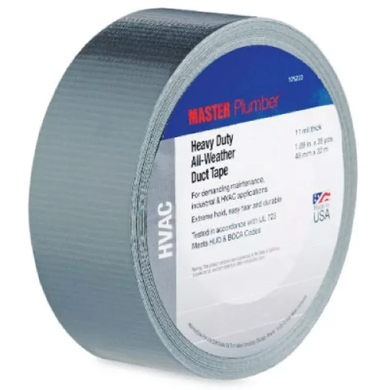 Master Plumber 1126785 1.89″ x 35 Yard Contractor Maximum Duty HVAC Duct Tape – Quantity of 12