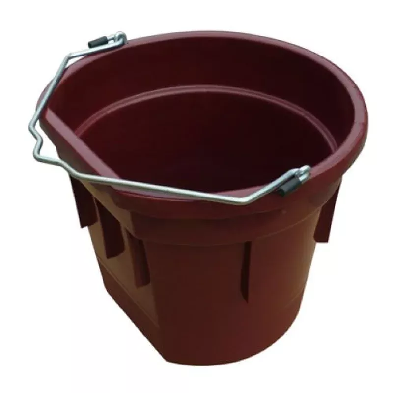 Master Rancher MR20QTP/FSB-BRK RED 20-Quart Deep Red Flat Back Sided Utility Bucket Pail – Quantity of 2