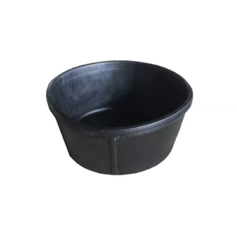 Master Rancher MR2QR/PAN-BLK 2-Quart Black Rubber Hog Feed Pan – Quantity of 10