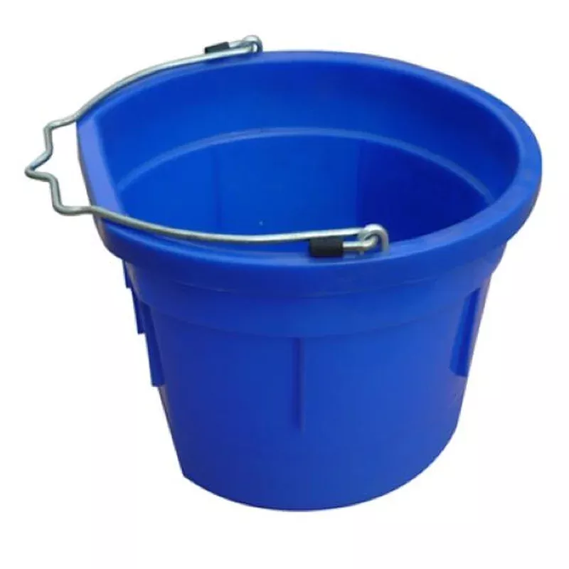 Master Rancher MR8QP/FSB-BLUE 8-Quart Blue Poly Resin Farm & Ranch Flat Sided Utility Bucket Pail – Quantity of 1