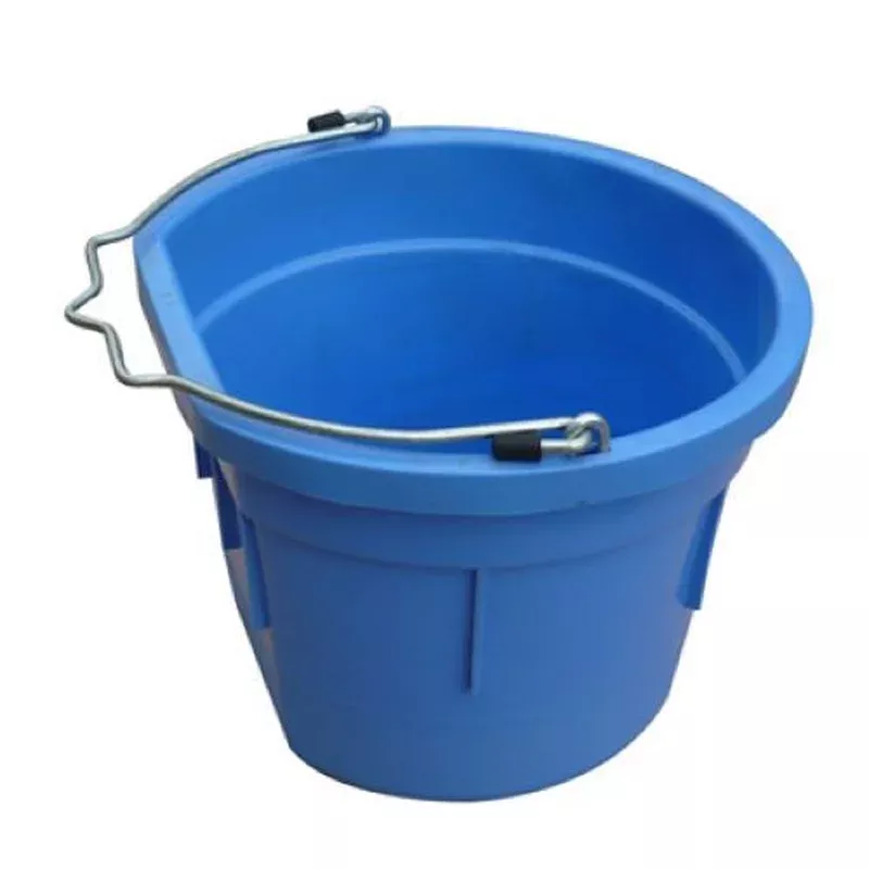 Master Rancher MR8QP/FSB-SKYBLU 8-Quart Sky Blue Poly Resin Farm & Ranch Flat Sided Utility Bucket Pail – Quantity of 1