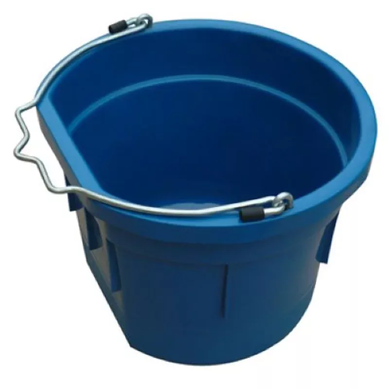 Master Rancher MR8QP/FSB-TEAL 8-Quart Teal Poly Resin Farm & Ranch Flat Sided Utility Bucket Pail – Quantity of 1