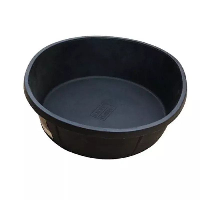 Master Rancher MR8QR/PAN-BLK 8-Quart 14.5″ x 14.5″ x 4.5″ Black Rubber Hog Feed Pan Pan – Quantity of 4