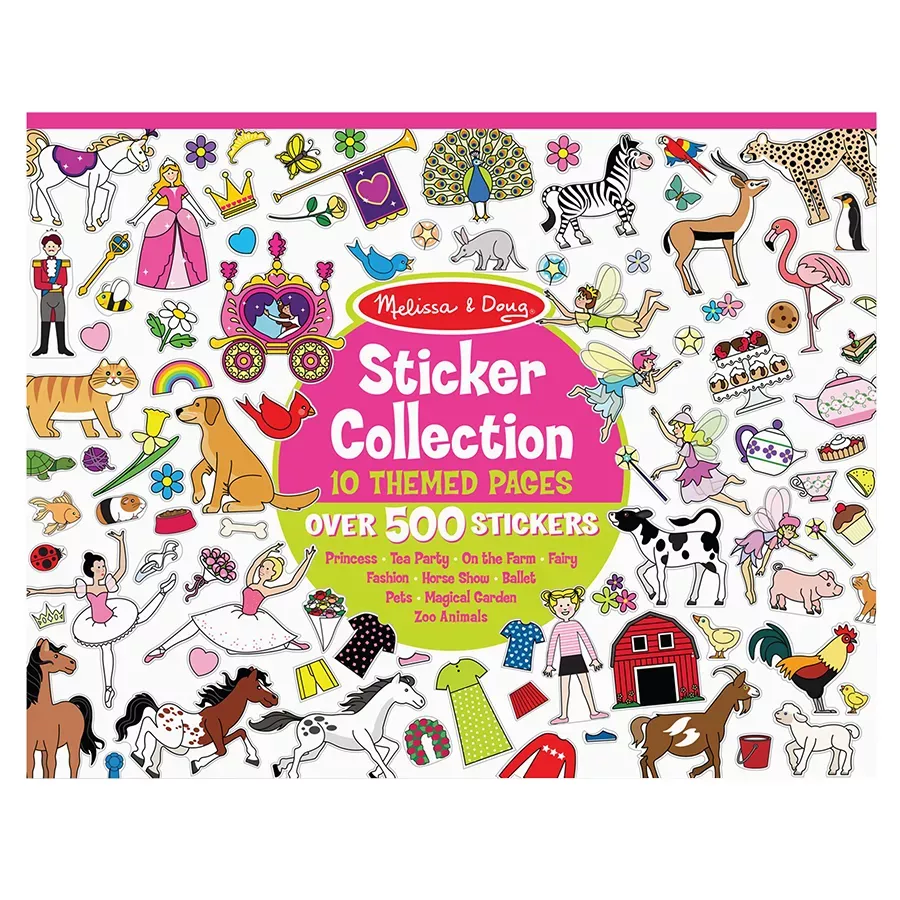 Melissa & Doug Princesses/Tea Party/Animals & More Sticker Collection Book