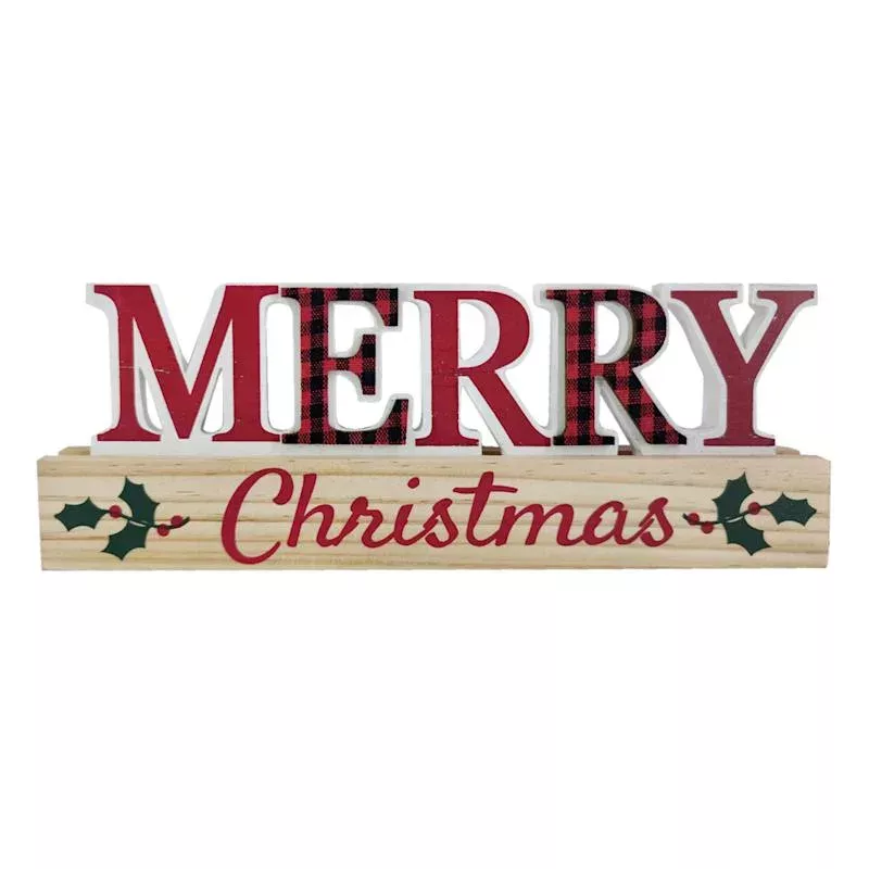 Merry Christmas Table Sign, 12"