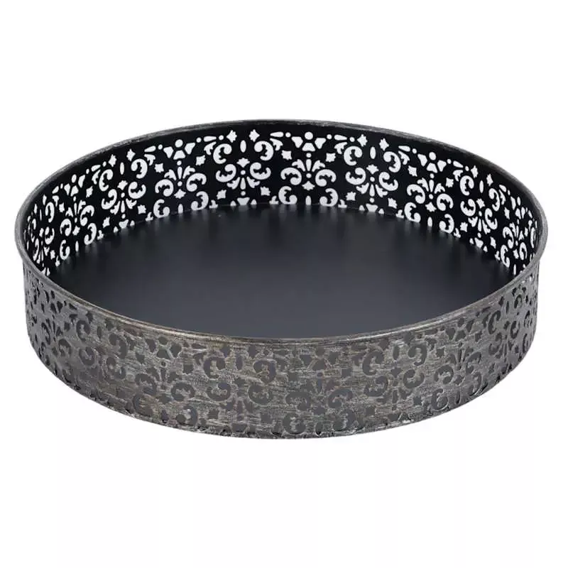 Metal Decorative Tray, 12"