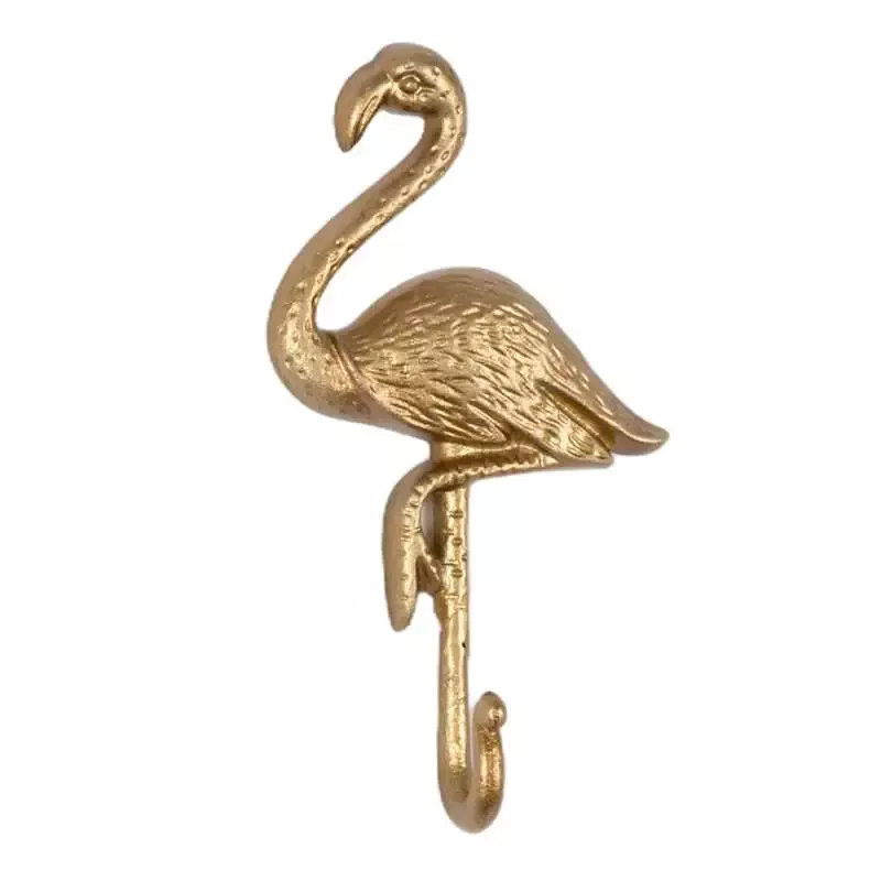 Metal Flamingo Wall Hook, 5x9