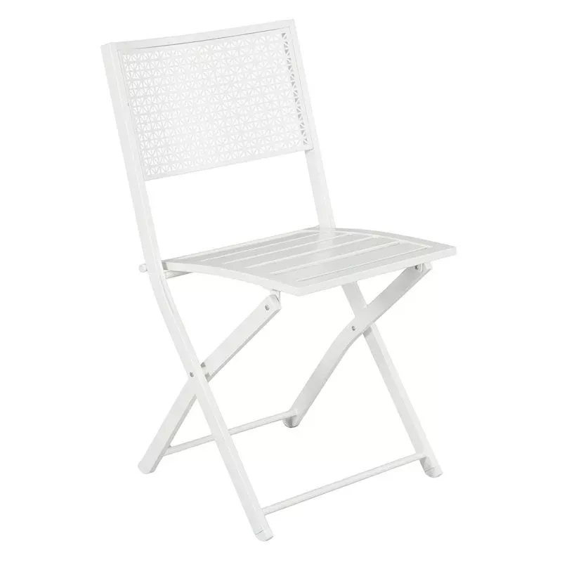 Metal Patio Folding Chair, White