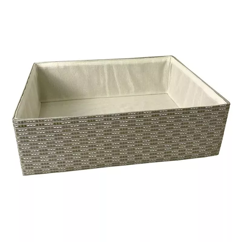 Metallic Grey Storage Basket, Large