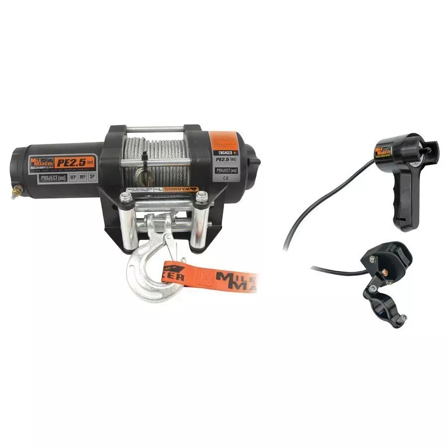 Mile Marker Waterproof Solenoid With Standard Electronics Winch - 12 V - 2500 lb