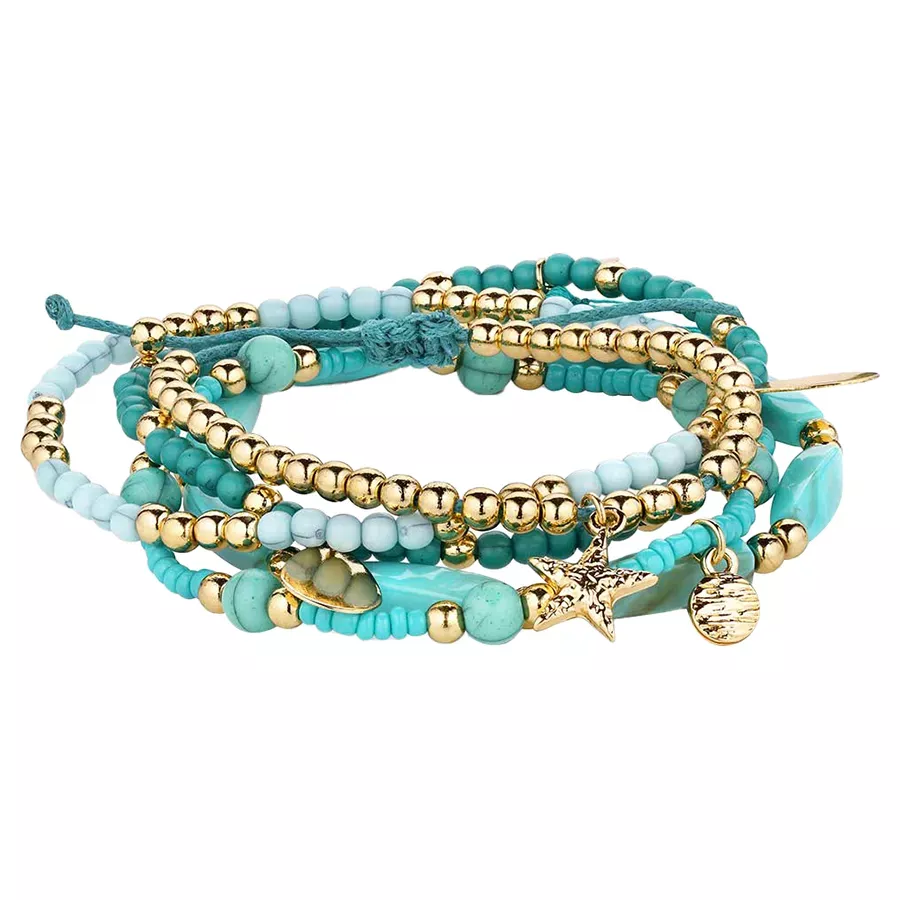 Montana Silversmiths Women's By the Sea Beaded Bracelet - Gold