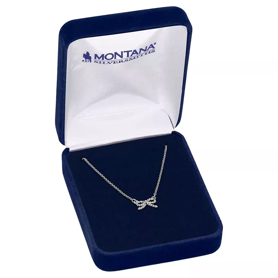 Montana Silversmiths Women's Cowgirls Bow Necklace - Silver