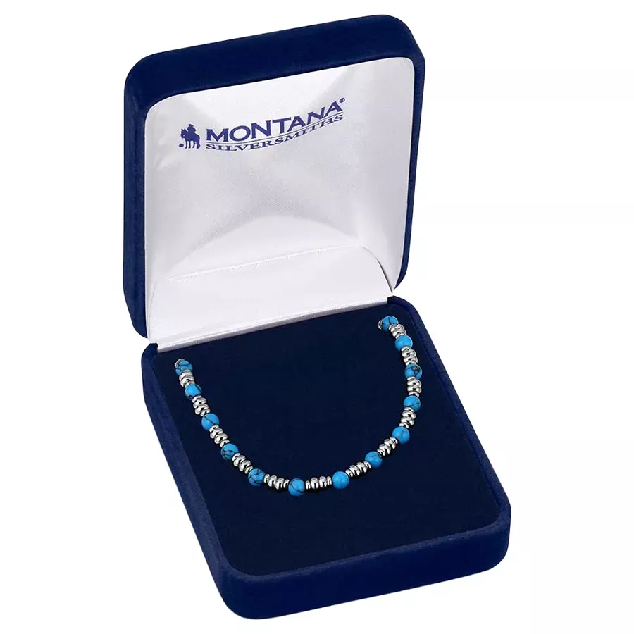 Montana Silversmiths Women's Turquoise Beaded Necklace - Silver/Turquoise