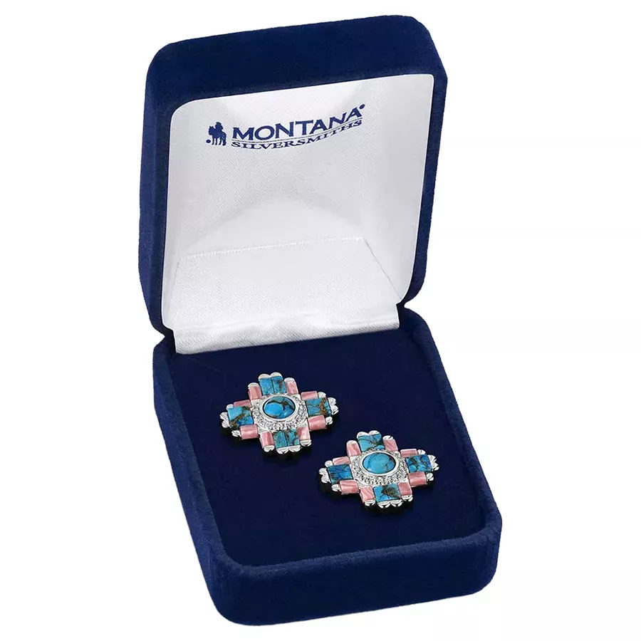 Montana Silversmiths Women's Turquoise Blush Earrings - Silver/Turquoise