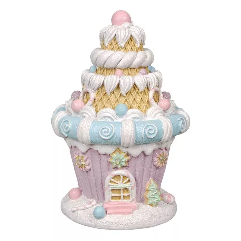 Mrs. Claus' Bakery Cupcake Gingerbread House, 8"