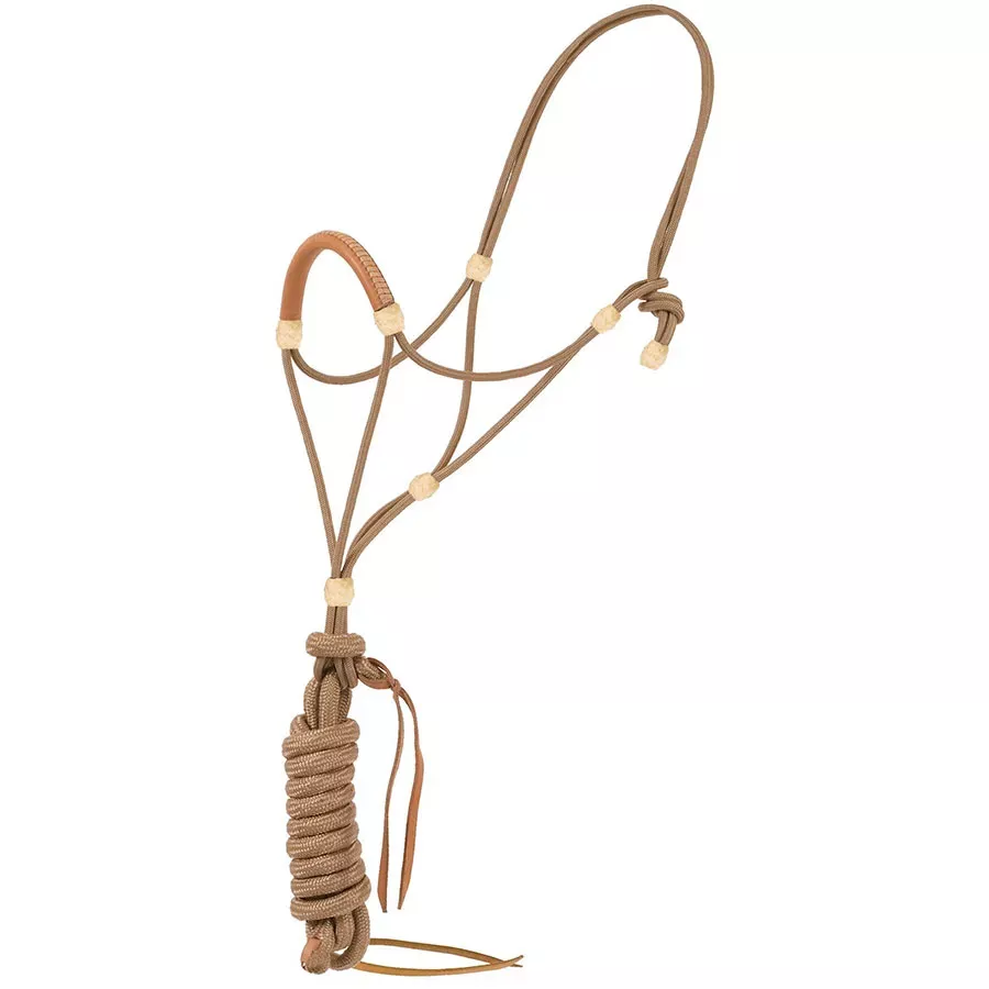 Mustang Elite Rope Halter - Tan