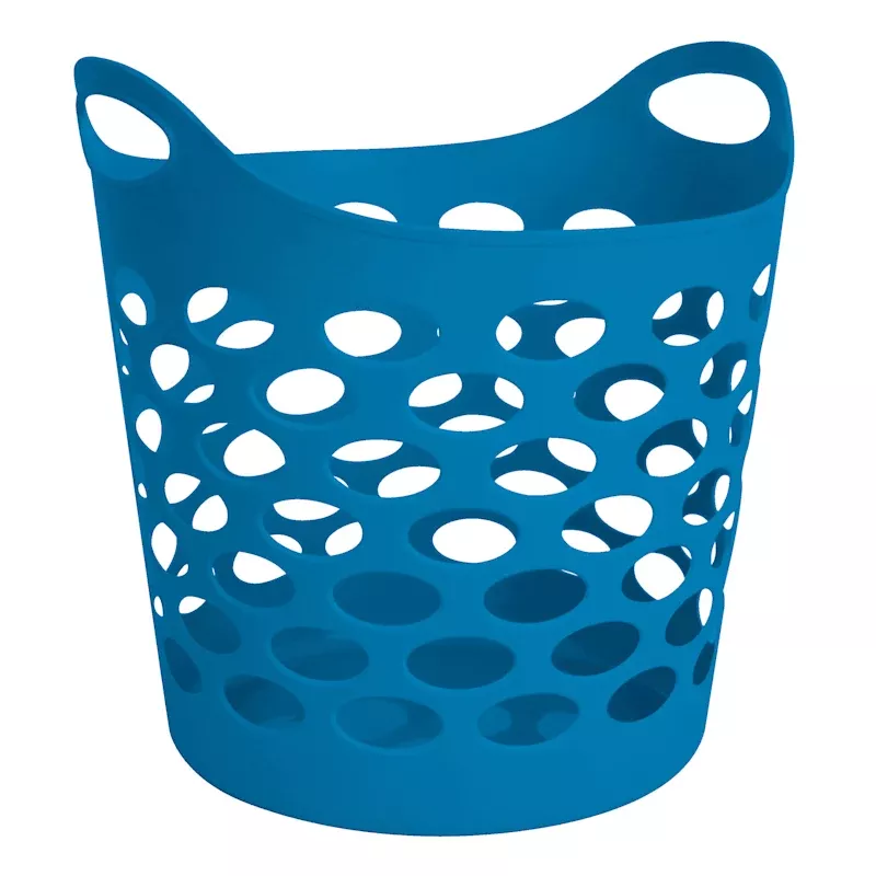 Navy Blue Flexible Laundry Basket, 30L