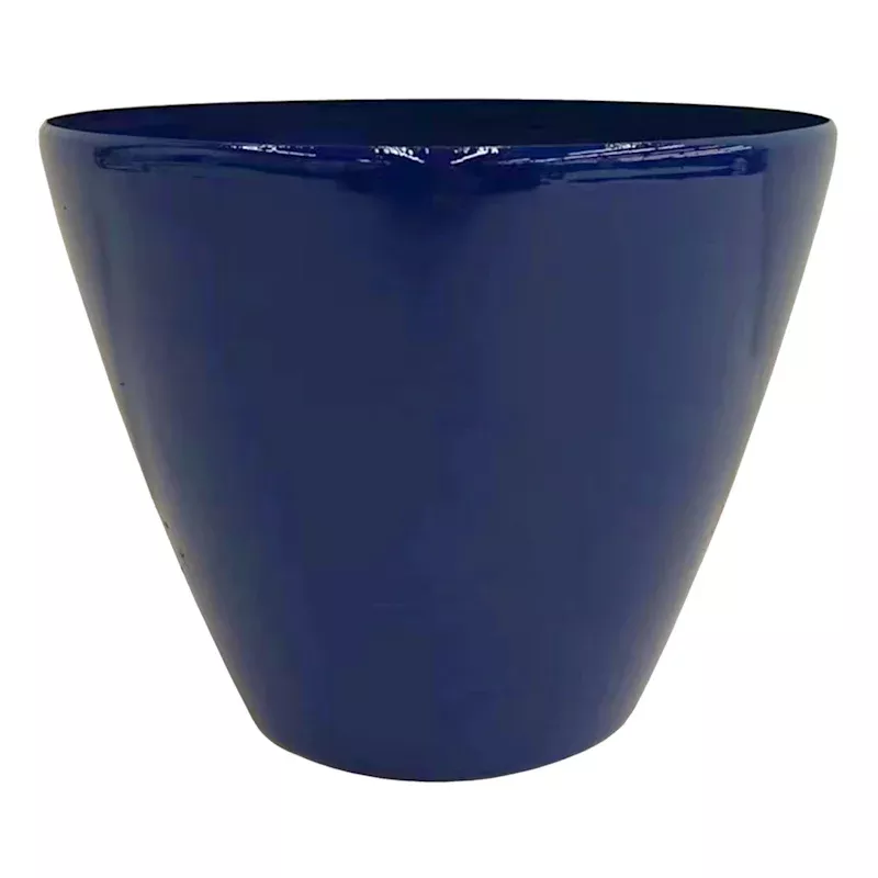 Navy Blue Synthetic Egg Outdoor Planter, Small