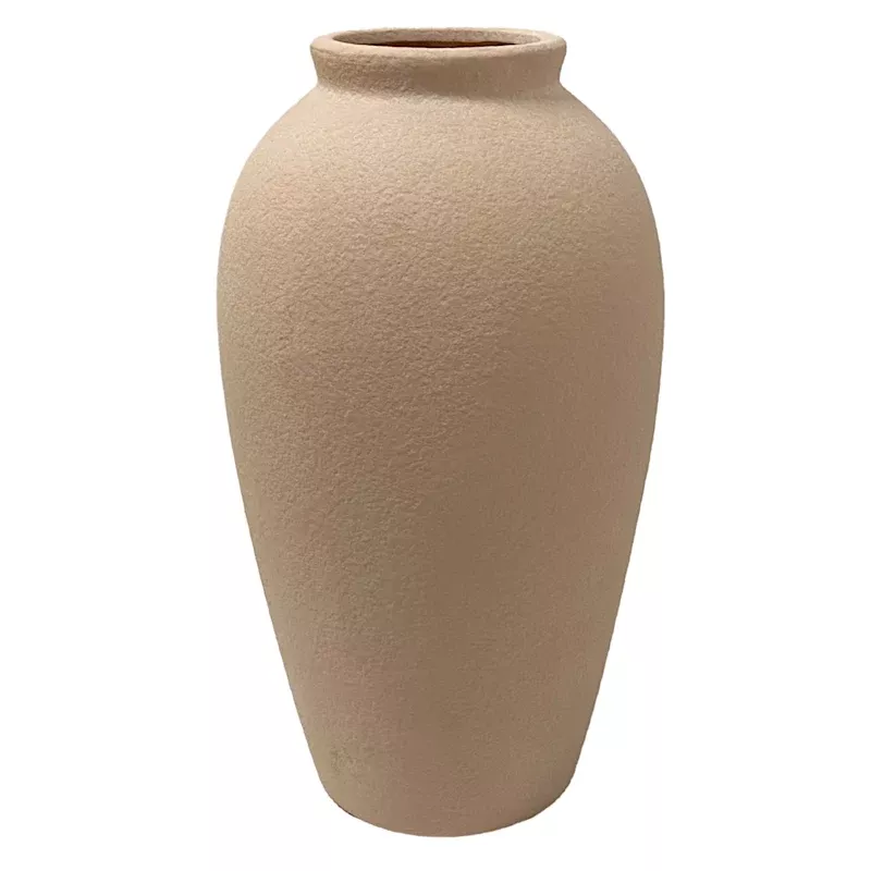 Neutral Ceramic Vase, 13"