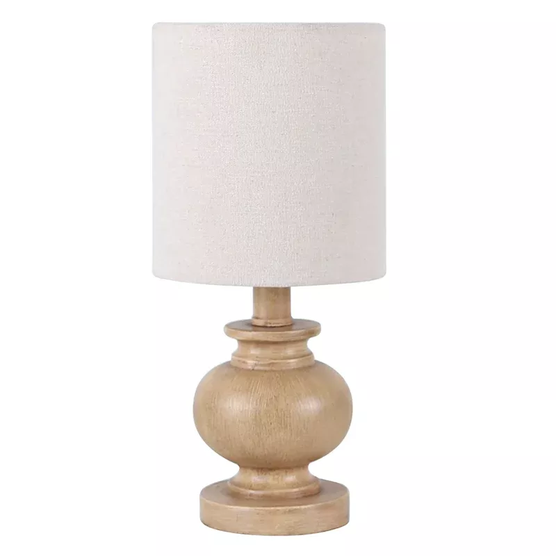 Neutral Mini Table Lamp with Cream Shade, 13"