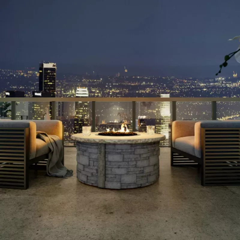 Nicolock Ovation Gas Fire Pit Biscotti Tan