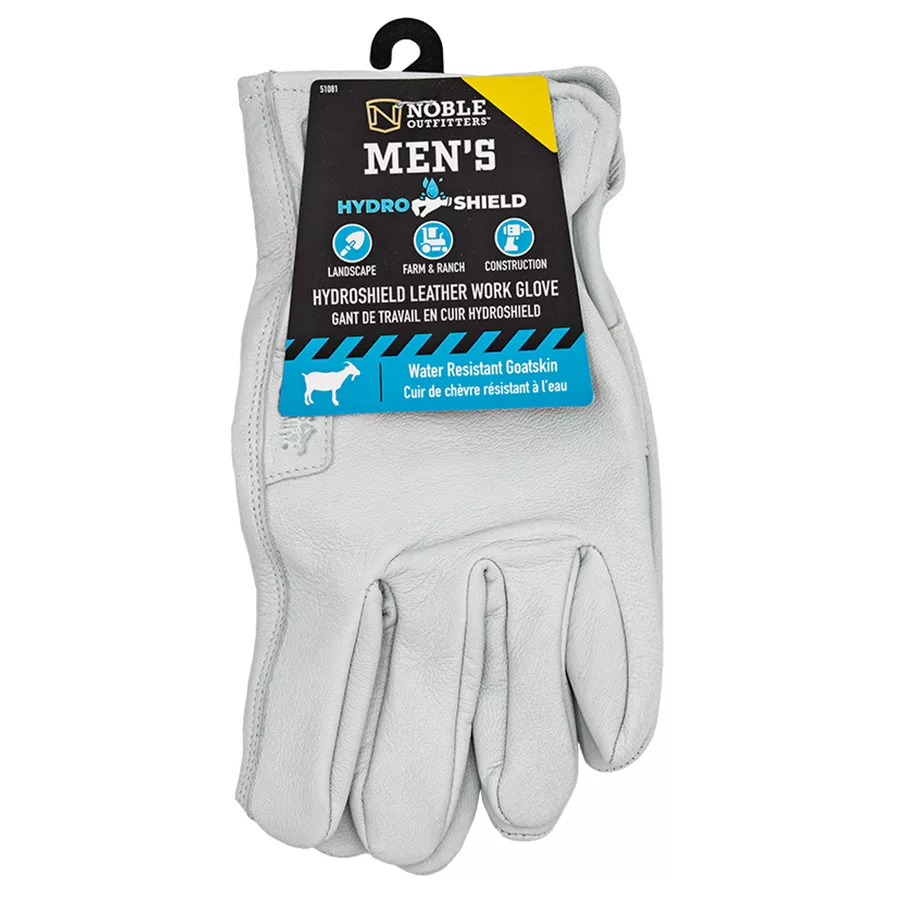 Noble Outfitters Men's Water Resistant Leather Work Gloves - Cream