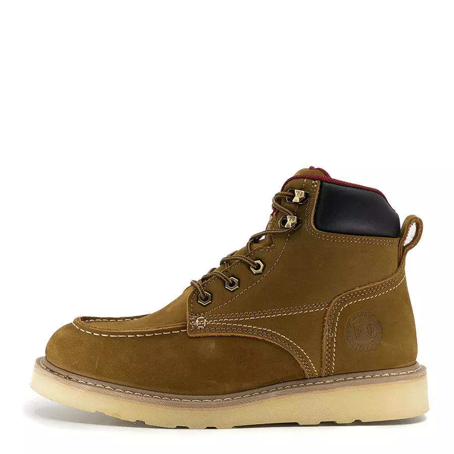 Noble Outfitters Women's Wedge 6" Work Boots - Wheat