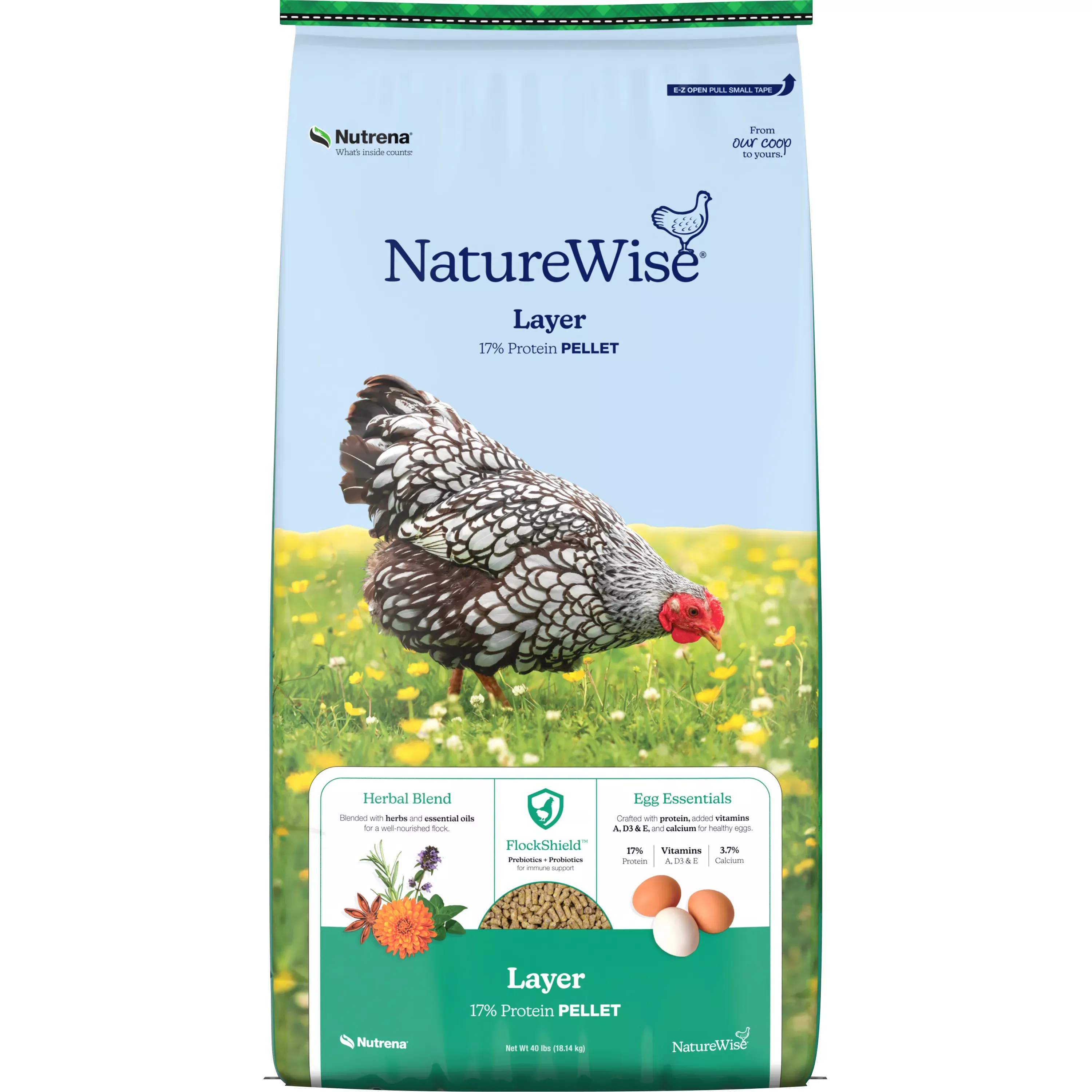 Nutrena NatureWise Layer Feed Pellets - 40 lb