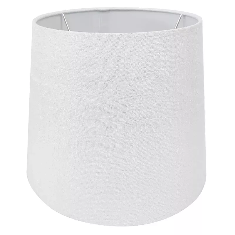 Off-White Shimmer Tapered Drum Table Lamp Shade, 9"