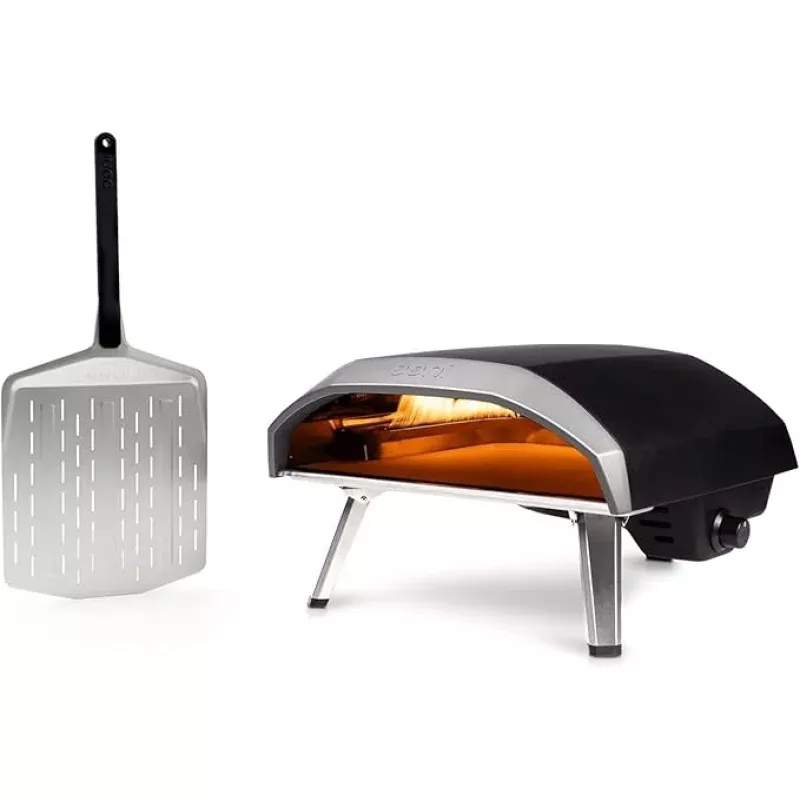 Ooni Koda 16 Gas Pizza Oven – Essentials Pizza Oven Bundle – Includes 14 Perforated Pizza Peel