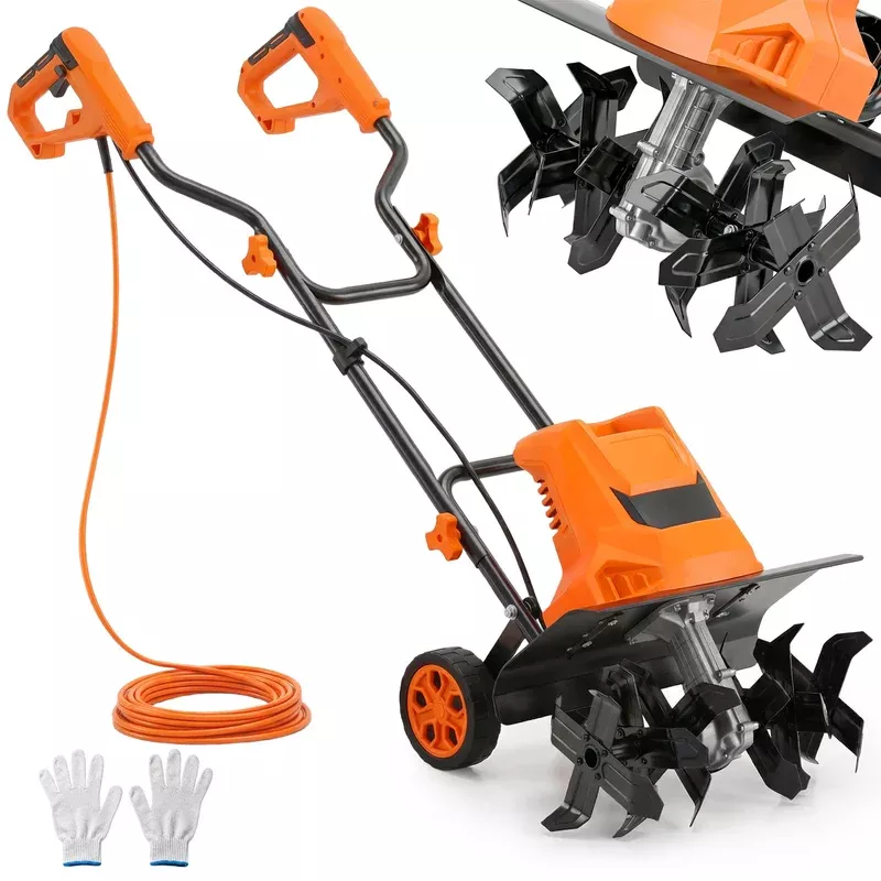 Outsunny 1500w Electric Tiller With 40cm Working Width 20cm Tilling Depth