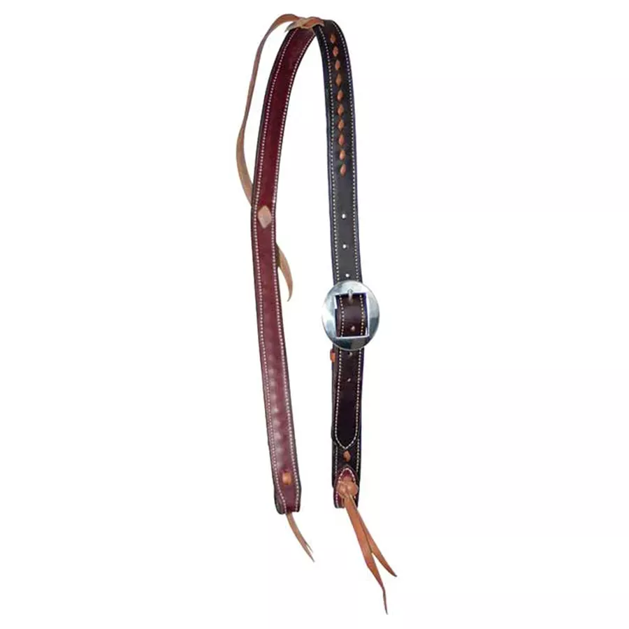 Partrade Cowboy Knot Slip Ear Headstall - Chocolate