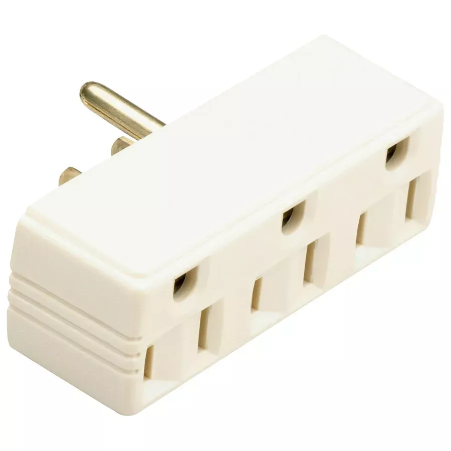 Pass & Seymour 3-Wire Plug-In Adapter - Ivory
