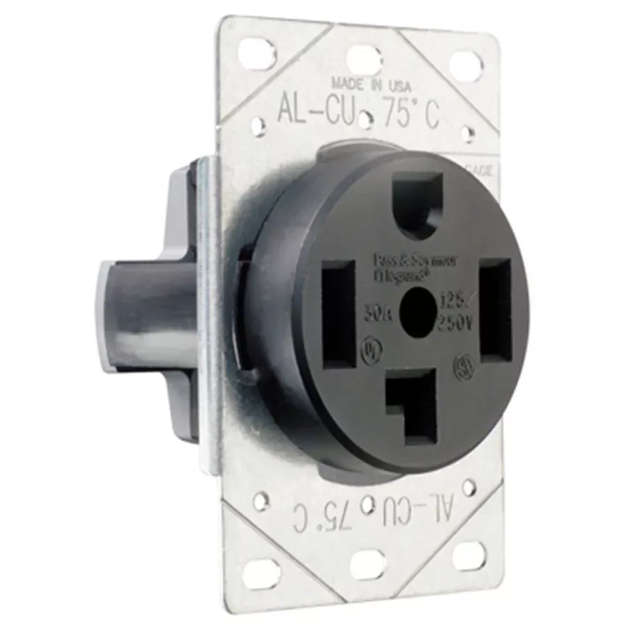 Pass & Seymour 4-Wire Flush Mount Dryer Power Outlet