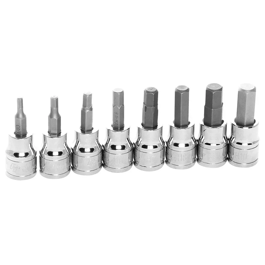 Performance Tool 3/8" Drive Metric Hex Bit Socket Set - 8 pcs