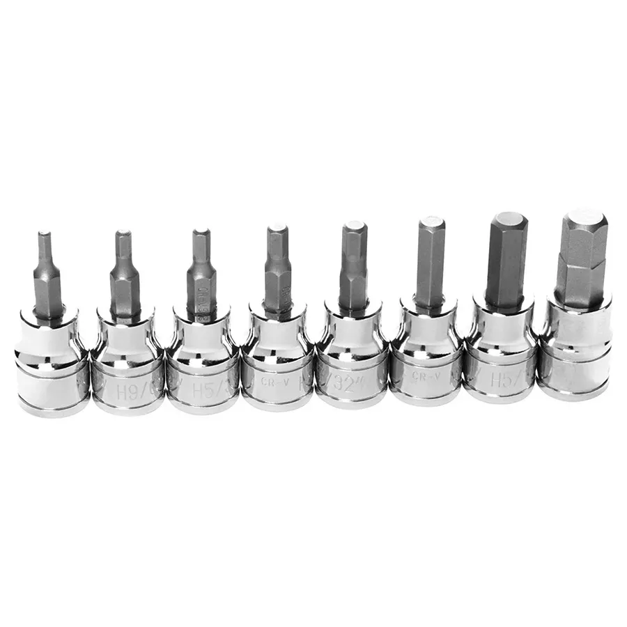 Performance Tool 3/8" Drive SAE Hex Bit Set - 8 pcs