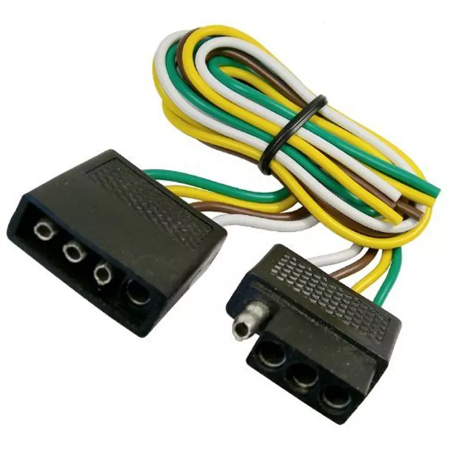 Pico 4-Way Shrouded Flat Trailer Electrical Connector - 18 AWG