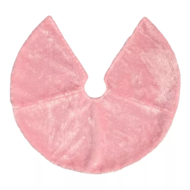 Pink Plush Tree Skirt, 18"