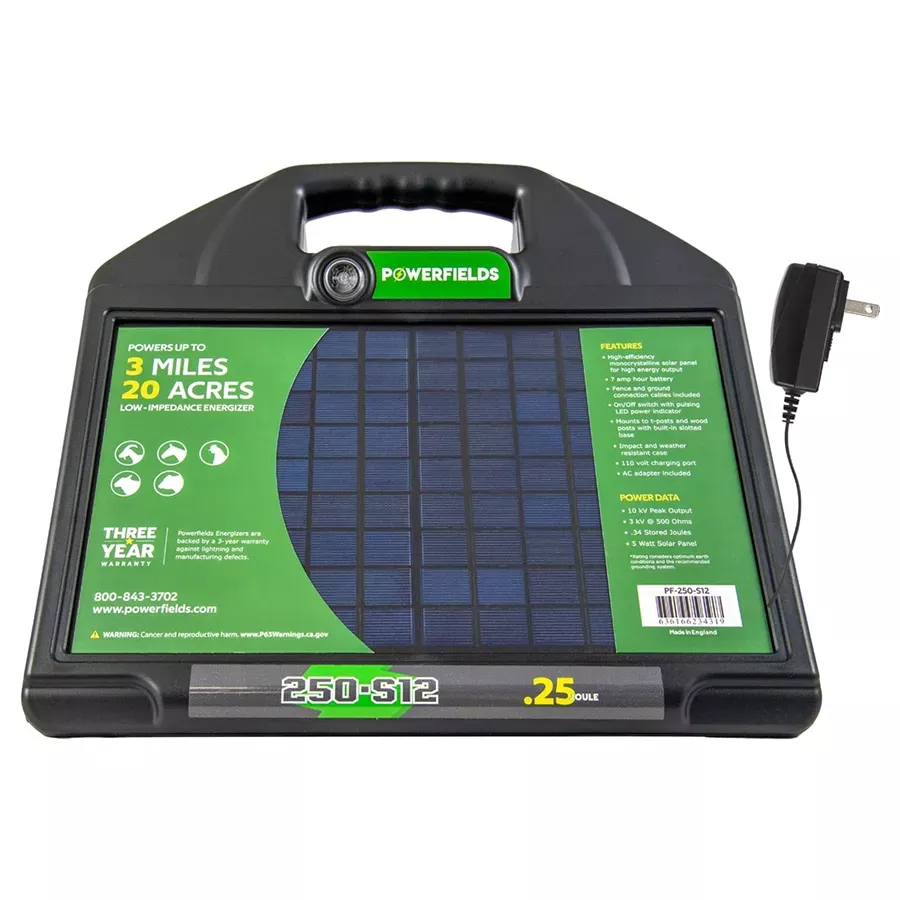 Powerfields .25 Joule Solar 12V DC Energizer