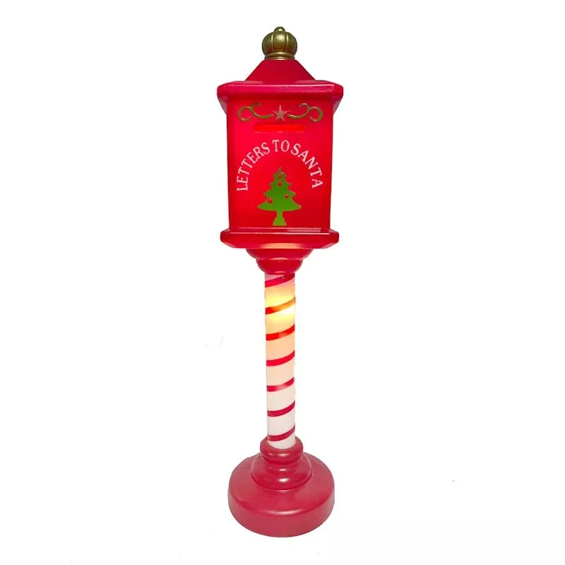 Pre-Lit Blow Mold Mailbox, 40"