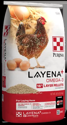 Purina Layena Plus Omega-3 Chicken Feed - 40 lb